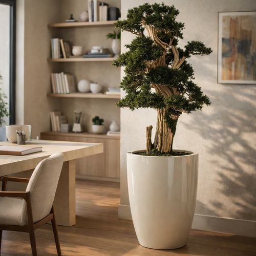 Bonsai Escultural de Grande Porte no Vaso Brannan